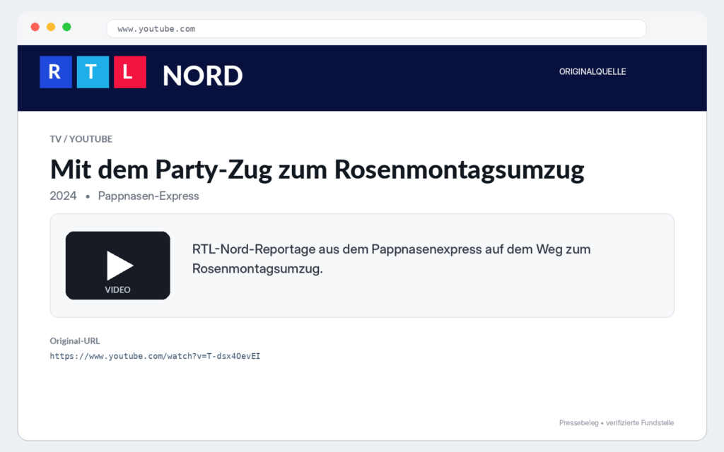 Mit dem Party-Zug zum Rosenmontagsumzug