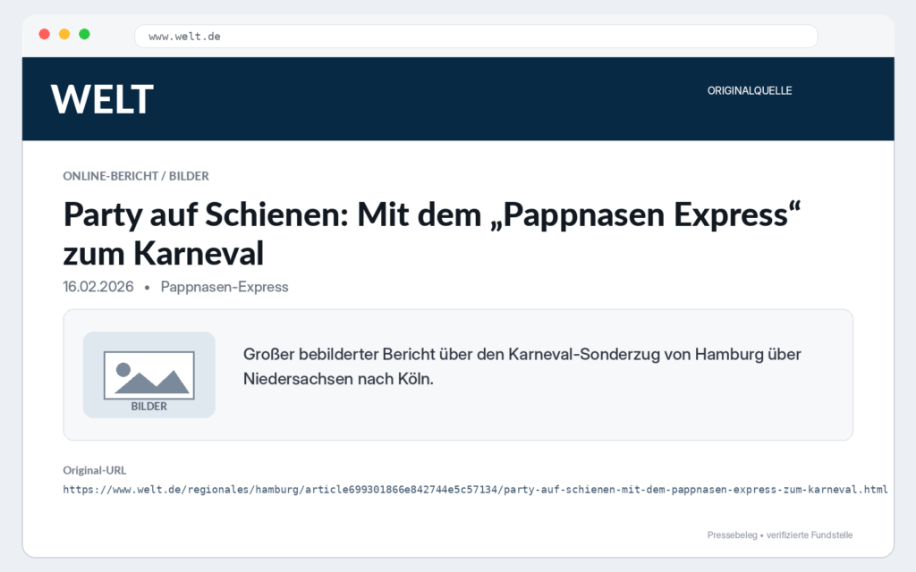 Party auf Schienen: Mit dem „Pappnasen Express“ zum Karneval