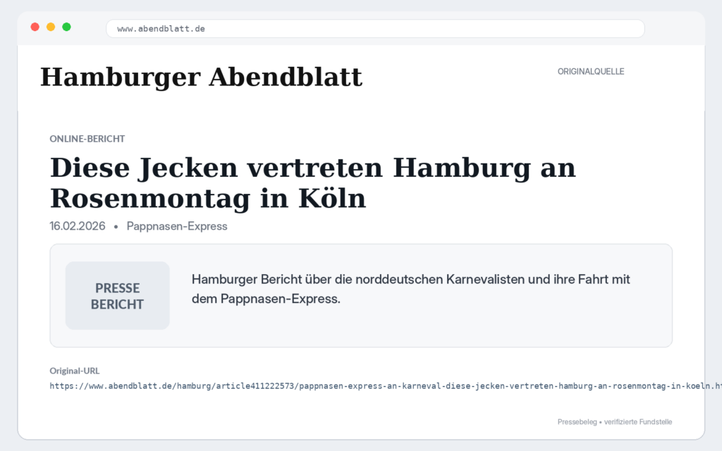 Diese Jecken vertreten Hamburg an Rosenmontag in Köln