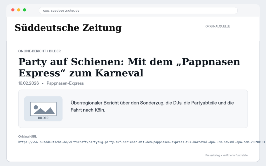 Party auf Schienen: Mit dem „Pappnasen Express“ zum Karneval
