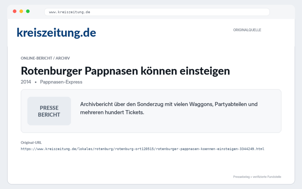 Rotenburger Pappnasen können einsteigen
