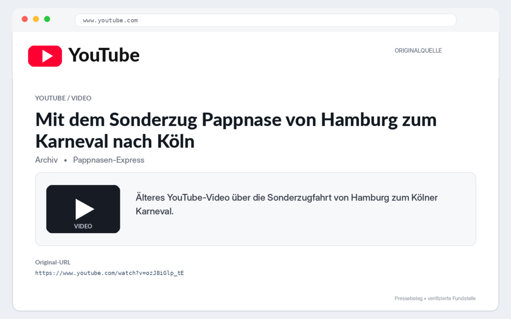 Mit dem Sonderzug Pappnase von Hamburg zum Karneval nach Köln